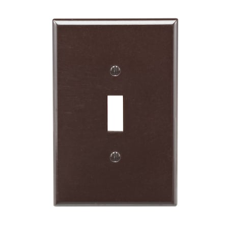 Leviton Leviton Brown 1 gang Thermoset Plastic Toggle Wall Plate 1 pk 85101-000
